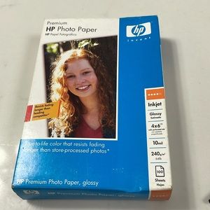 HP 4x6 premium photo paper glossy 100 count